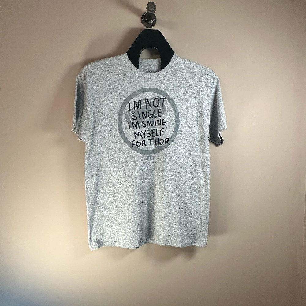 Marvel What If Thor T-Shirt‎ Gray XL POP! Tees I'm Saving Myself For Thor